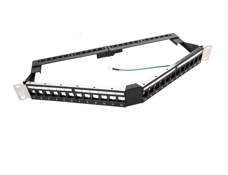 CAT5e ftp patch panel 24 port angled
