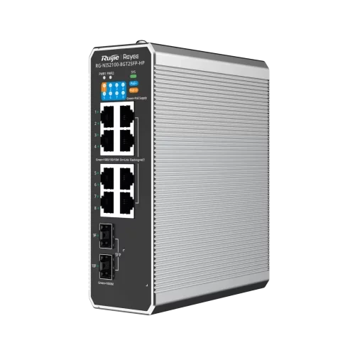 Ruijie Networks RG-NIS2100-8GT2SFP-HP 10 Port Industrial PoE Switch