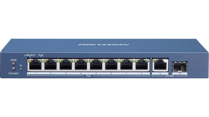 Hikvision DS-3E0510P-E/M | 8 Port Gigabit PoE Switch