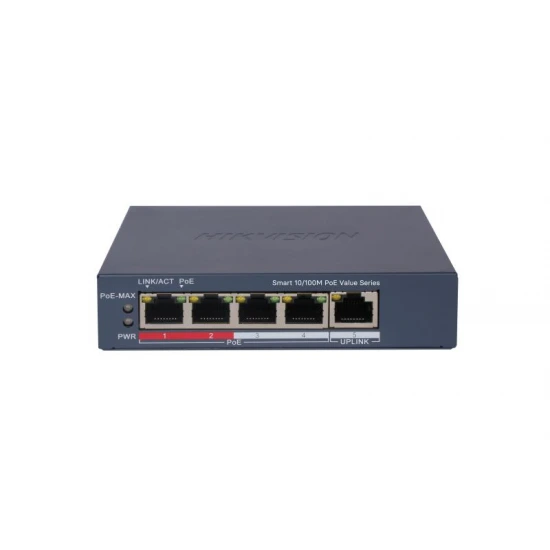 Hikvision DS-3E1105P-EI/M V2 | 4 Port Smart PoE Switch